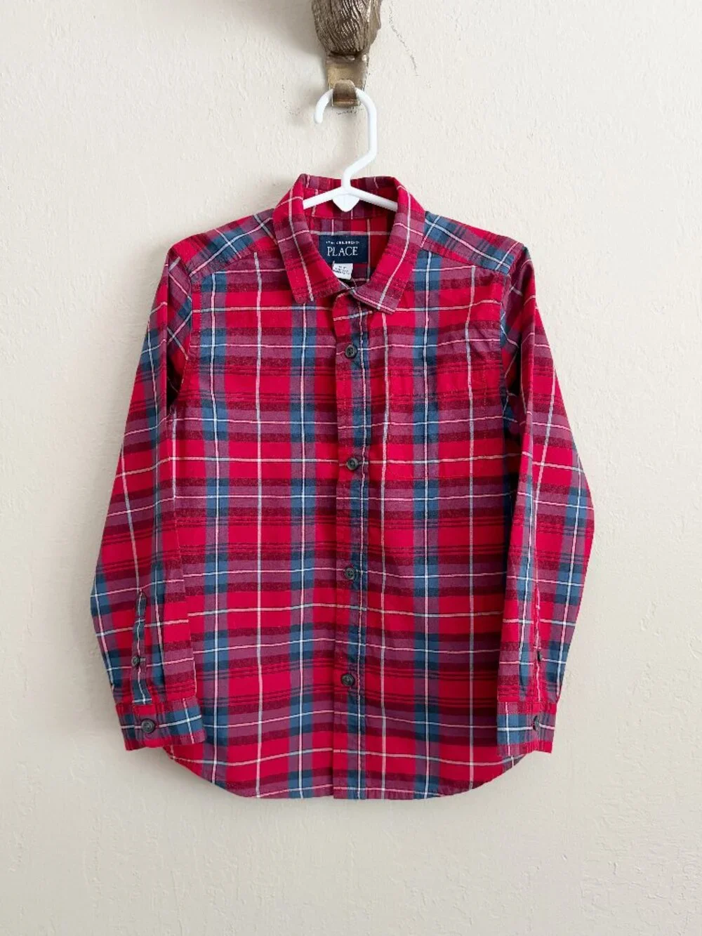 The Children’s Place Plaid Button Down Shirt NWT • 5T